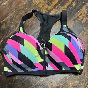 Victoria’s Secret colorful high impact racerback 34DD sports bra